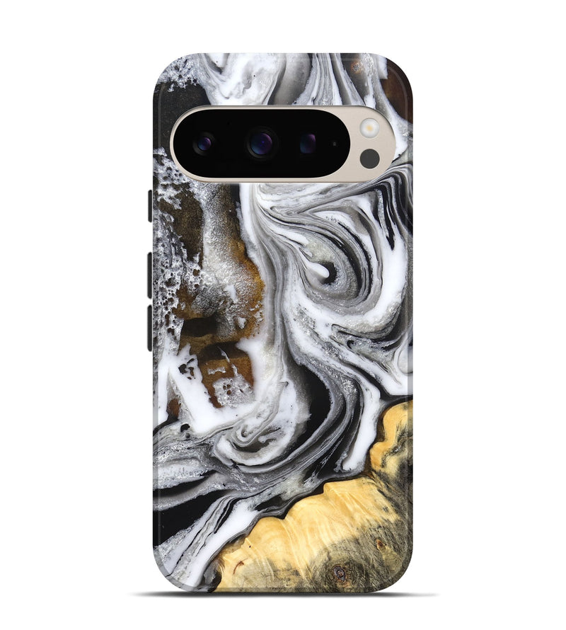 Pixel 9 Wood Live Edge Phone Case - Dollie (Black & White, 832171)