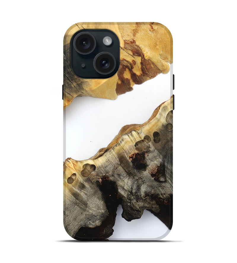 iPhone 15 Wood Live Edge Phone Case - Pearlie (Clear, 832172)