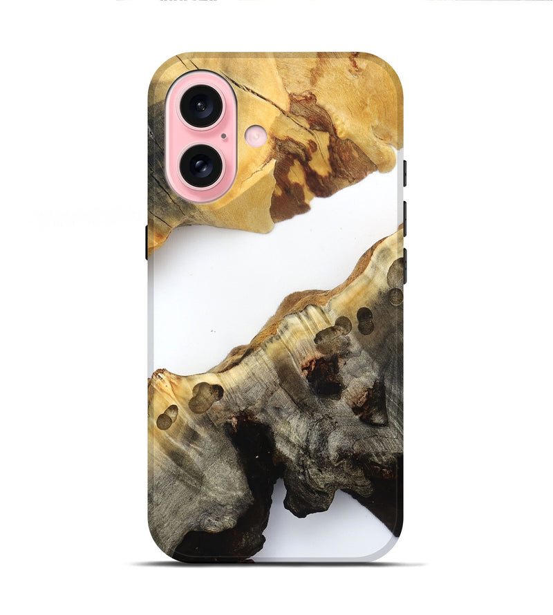 iPhone 16 Wood Live Edge Phone Case - Pearlie (Clear, 832172)