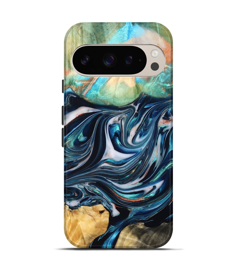 Pixel 9 Pro Wood Live Edge Phone Case - Sommer (Blue, 832176)