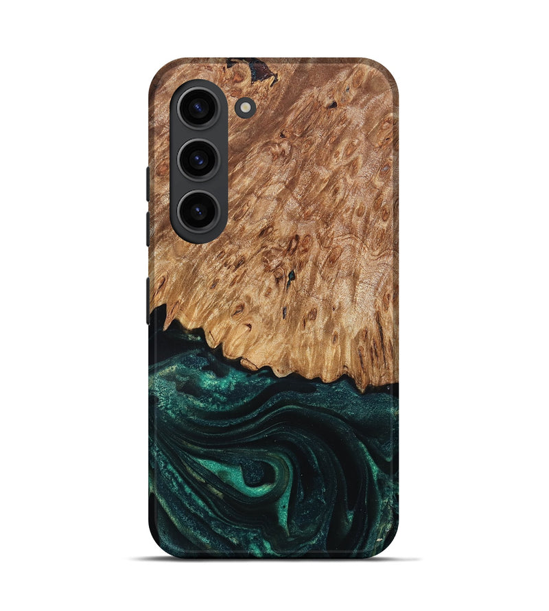 Galaxy S23 Wood Live Edge Phone Case - Jaycee (Green, 832179)