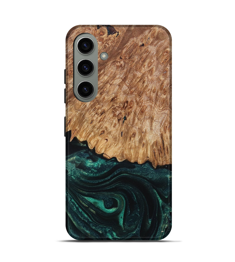Galaxy S24 Wood Live Edge Phone Case - Jaycee (Green, 832179)