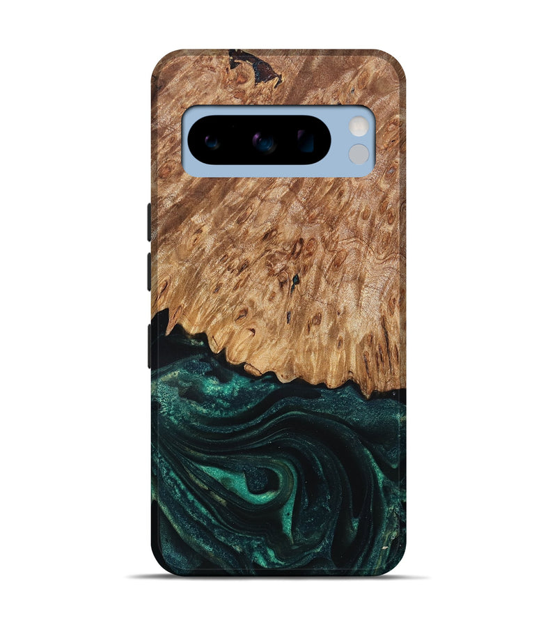 Pixel 8 Pro Wood Live Edge Phone Case - Jaycee (Green, 832179)