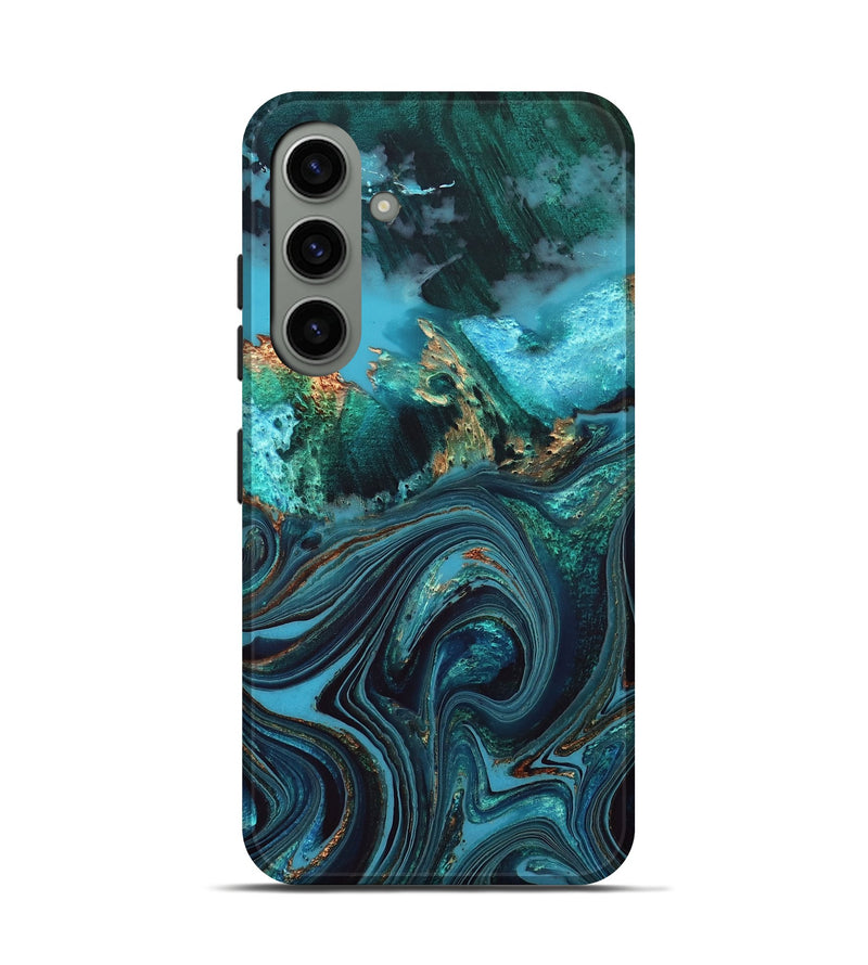 Galaxy S24 Wood Live Edge Phone Case - Jonna (Blue, 832180)
