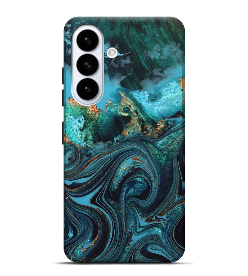 Galaxy S26 Plus Wood Live Edge Phone Case - Jonna (Blue, 832180)