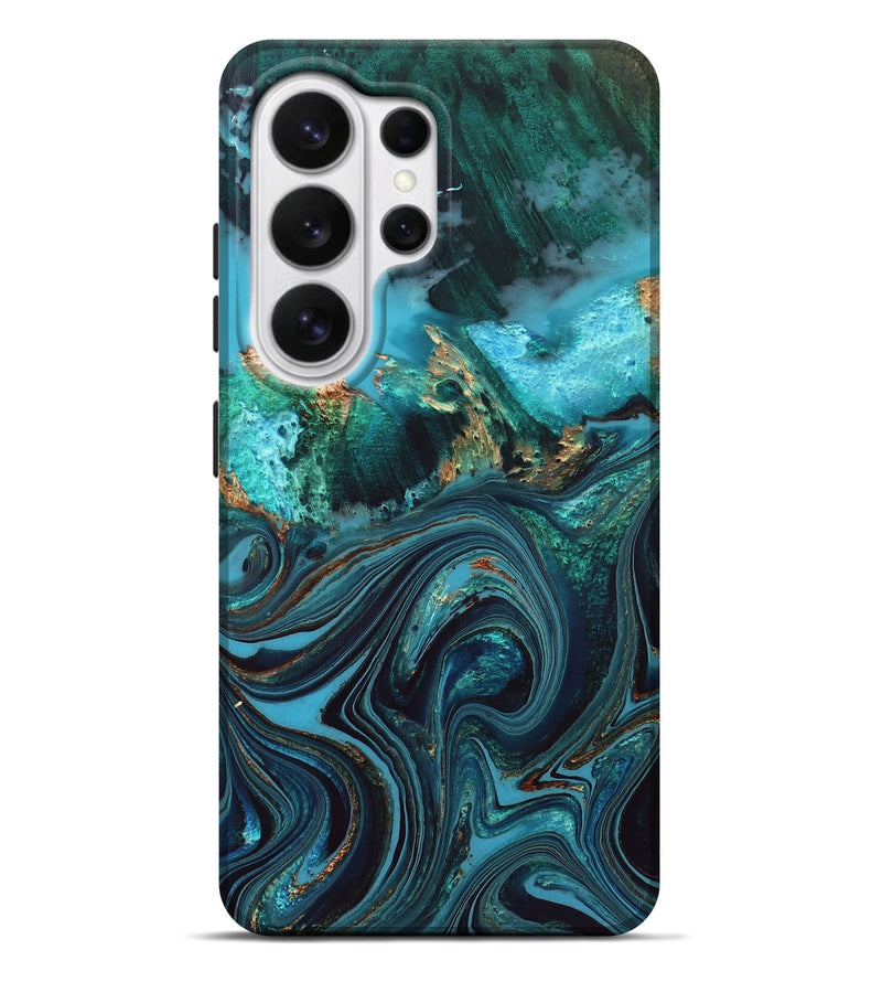 Galaxy S26 Ultra Wood Live Edge Phone Case - Jonna (Blue, 832180)