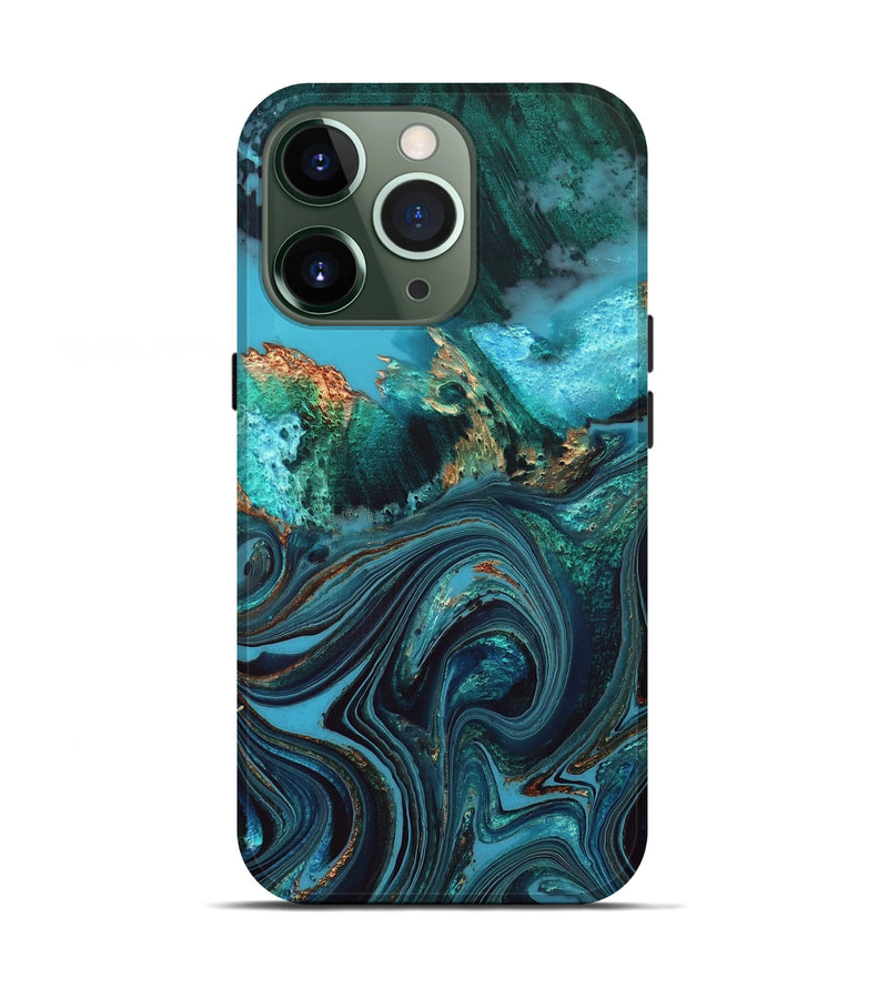 iPhone 13 Pro Wood Live Edge Phone Case - Jonna (Blue, 832180)