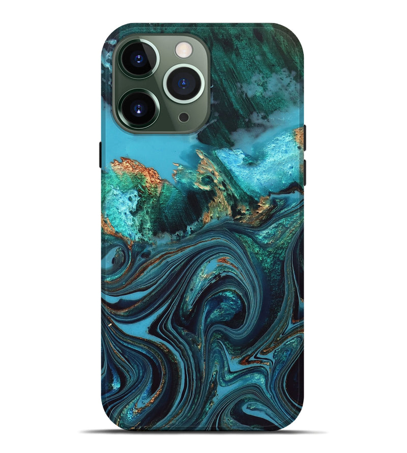 iPhone 13 Pro Max Wood Live Edge Phone Case - Jonna (Blue, 832180)