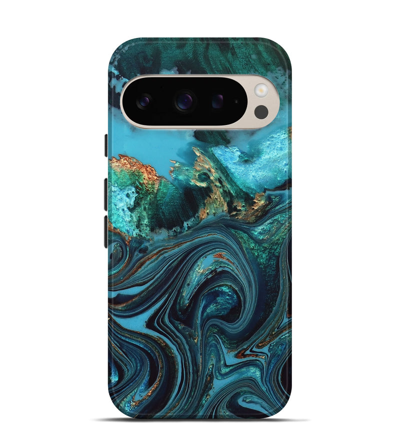 Pixel 9 Wood Live Edge Phone Case - Jonna (Blue, 832180)
