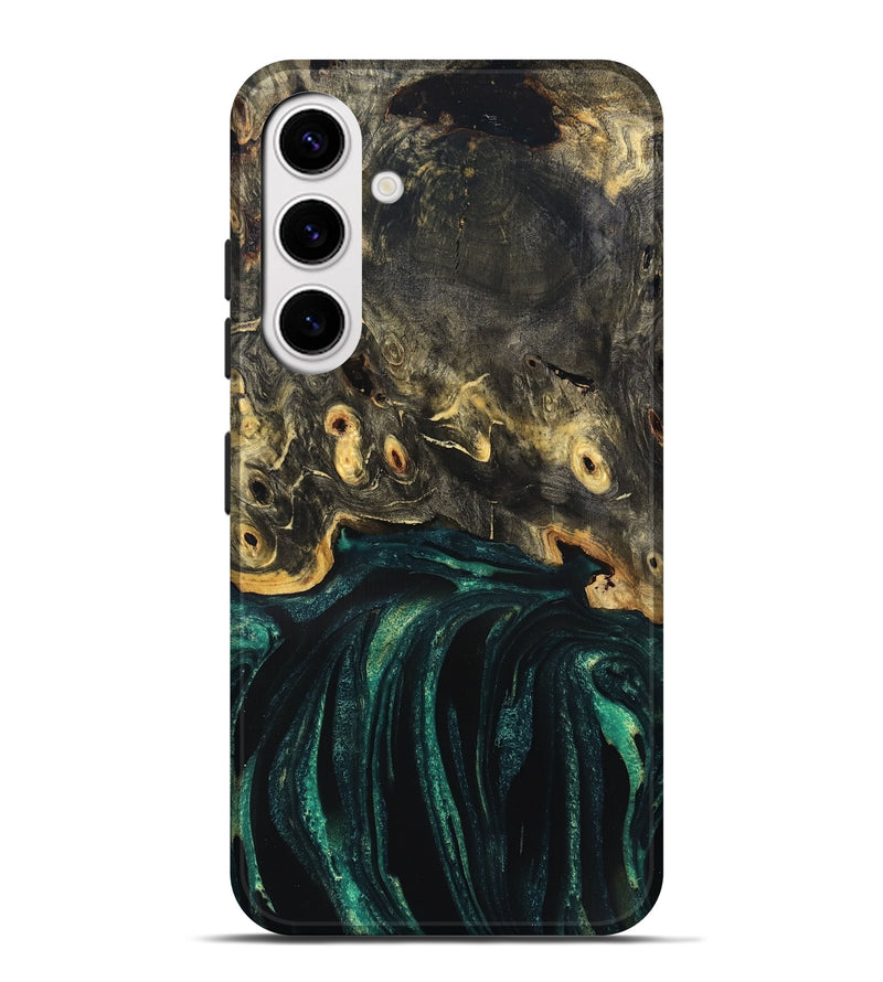 Galaxy S25 Plus Wood Live Edge Phone Case - Gust (Green, 832181)