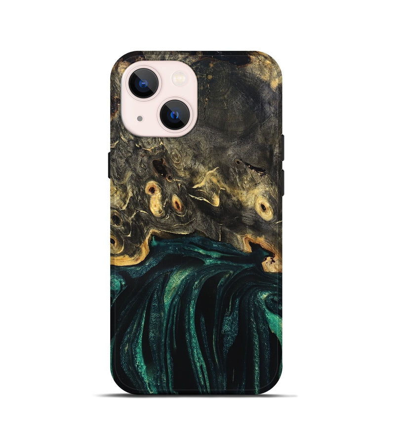 iPhone 13 mini Wood Live Edge Phone Case - Gust (Green, 832181)