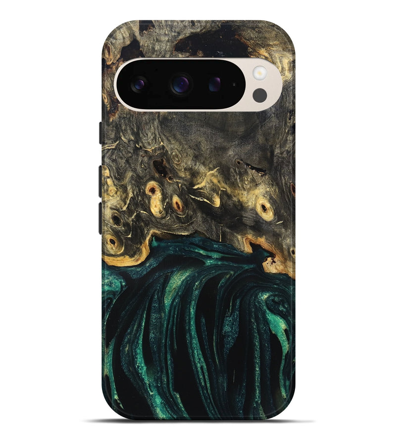 Pixel 9 Pro XL Wood Live Edge Phone Case - Gust (Green, 832181)
