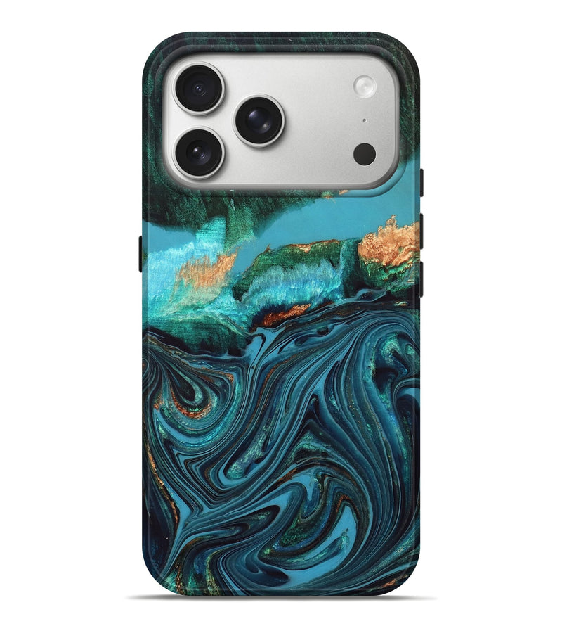 iPhone 17 Pro Max Wood Live Edge Phone Case - Oaklyn (Blue, 832185)