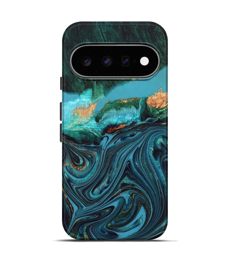 Pixel 11 Pro Wood Live Edge Phone Case - Oaklyn (Blue, 832185)