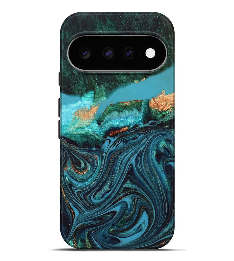 Pixel 11 Pro XL Wood Live Edge Phone Case - Oaklyn (Blue, 832185)