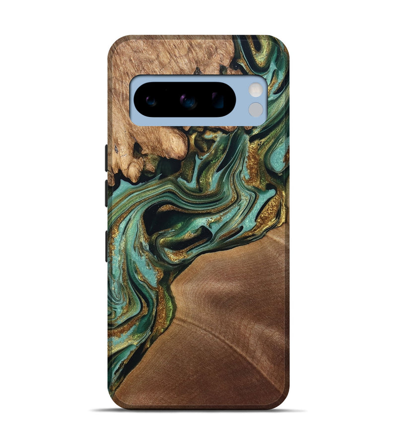 Pixel 8 Pro Wood Live Edge Phone Case - Elodie (Green, 832189)