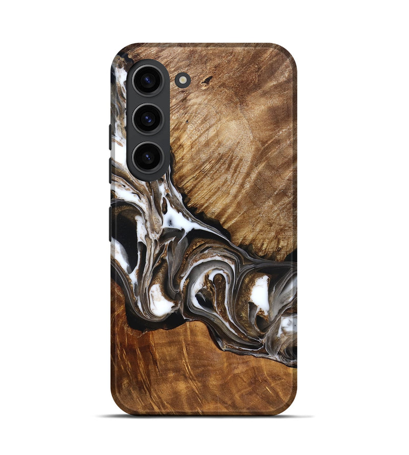 Galaxy S23 Wood Live Edge Phone Case - Pablo (Black & White, 832190)