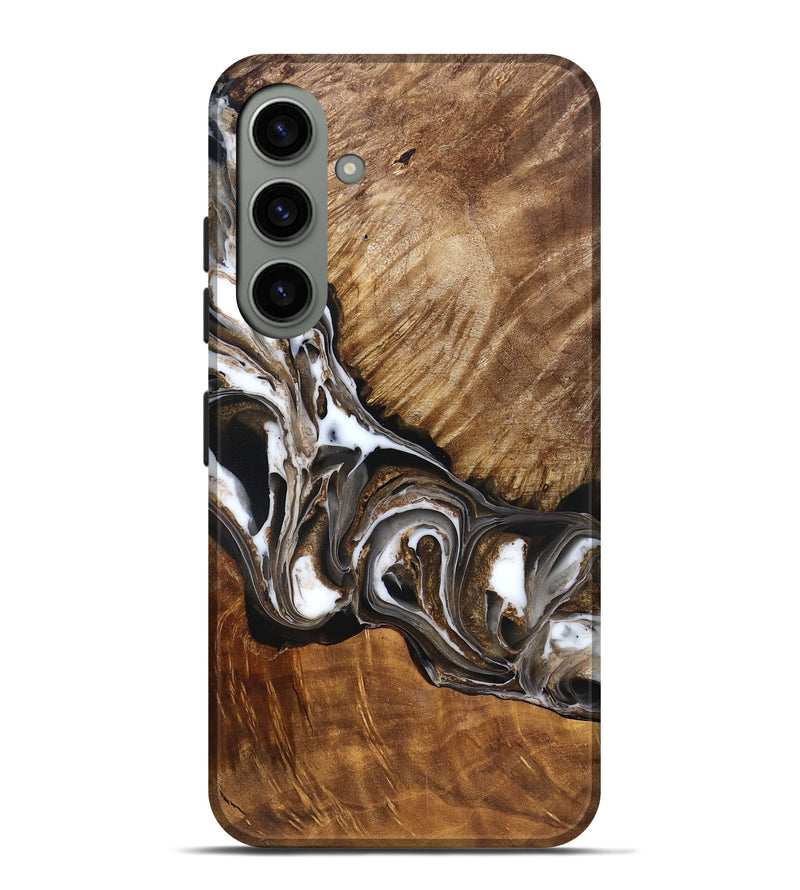 Galaxy S24 Plus Wood Live Edge Phone Case - Pablo (Black & White, 832190)
