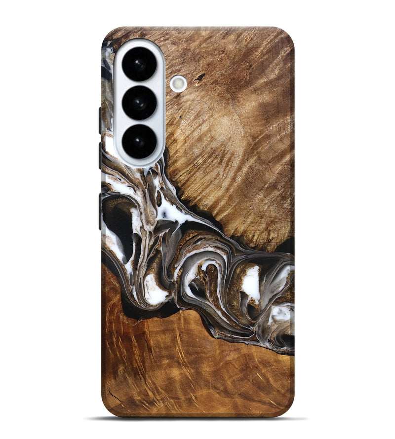Galaxy S26 Plus Wood Live Edge Phone Case - Pablo (Black & White, 832190)