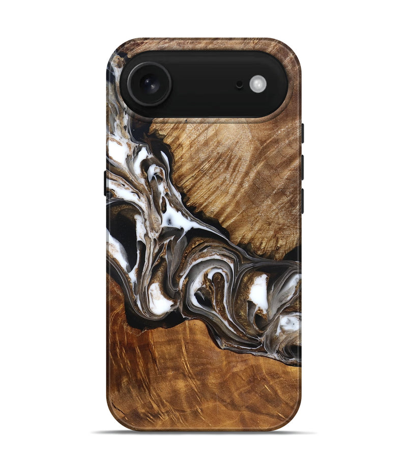 iPhone 17 Air Wood Live Edge Phone Case - Pablo (Black & White, 832190)