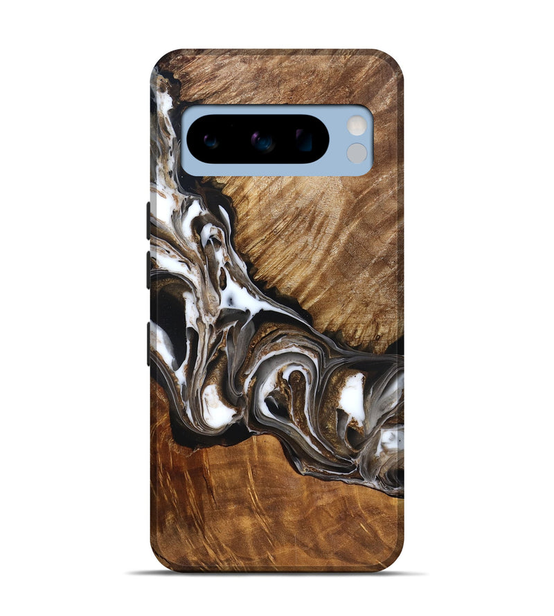 Pixel 8 Pro Wood Live Edge Phone Case - Pablo (Black & White, 832190)