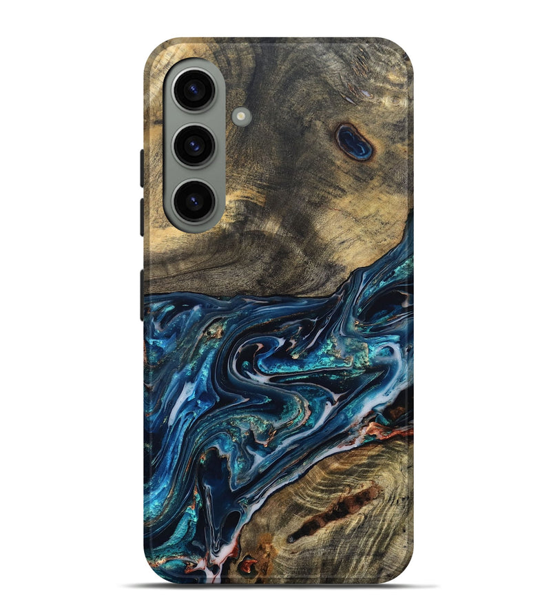 Galaxy S24 Plus Wood Live Edge Phone Case - Candace (Blue, 832194)