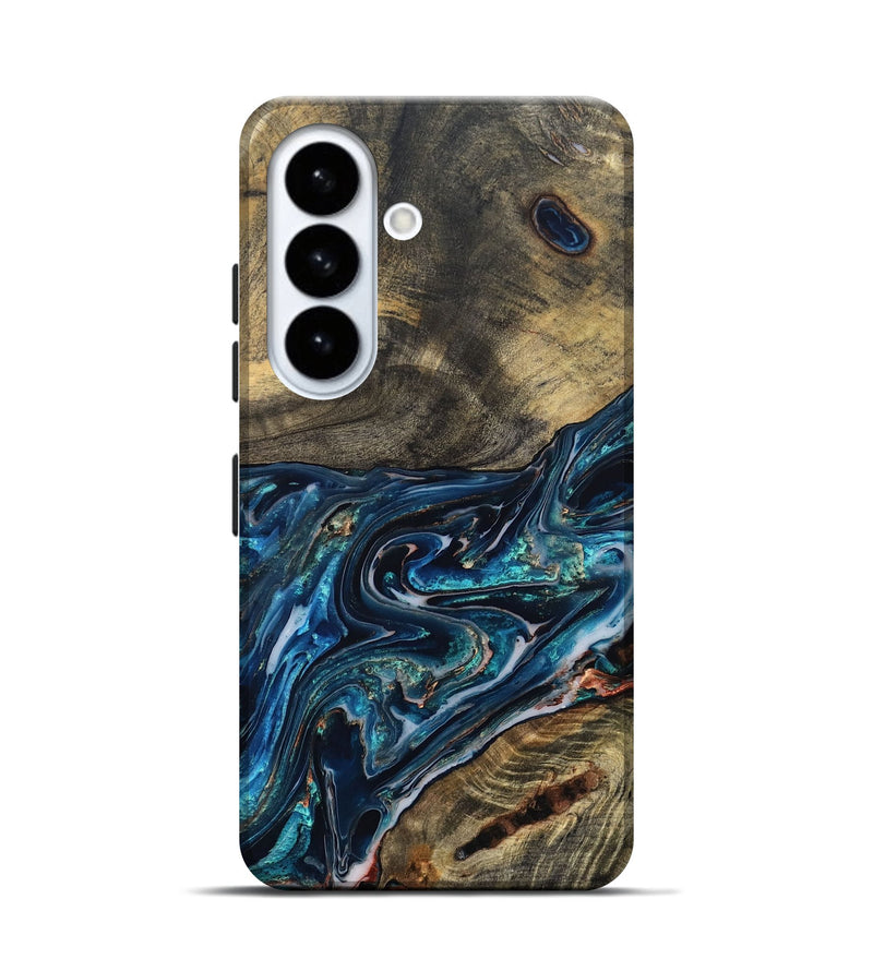 Galaxy S26 Wood Live Edge Phone Case - Candace (Blue, 832194)