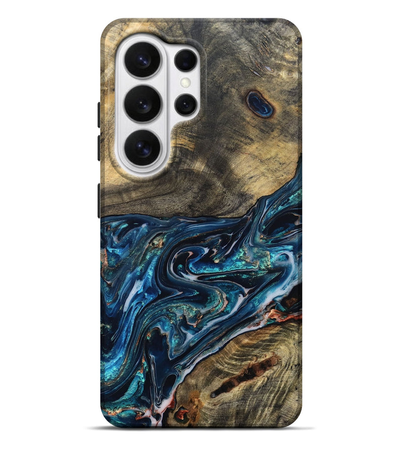 Galaxy S26 Ultra Wood Live Edge Phone Case - Candace (Blue, 832194)