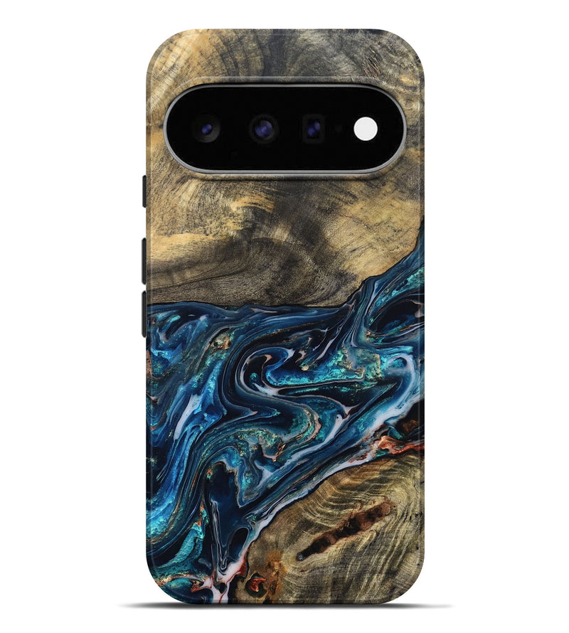 Pixel 11 Pro XL Wood Live Edge Phone Case - Candace (Blue, 832194)