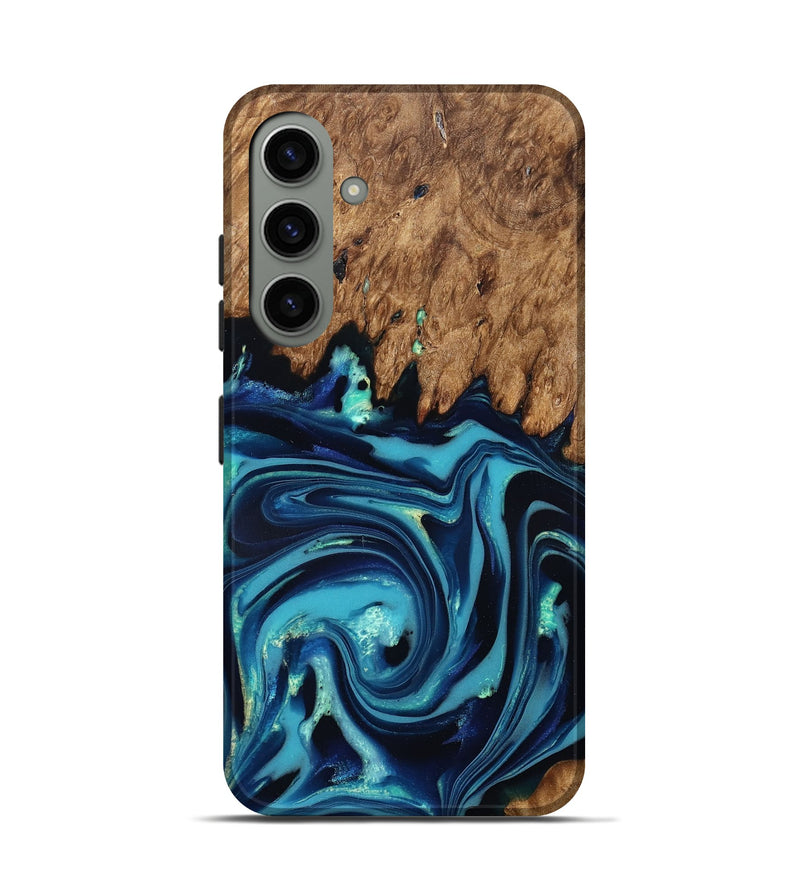 Galaxy S24 Wood Live Edge Phone Case - Fallon (Blue, 832195)