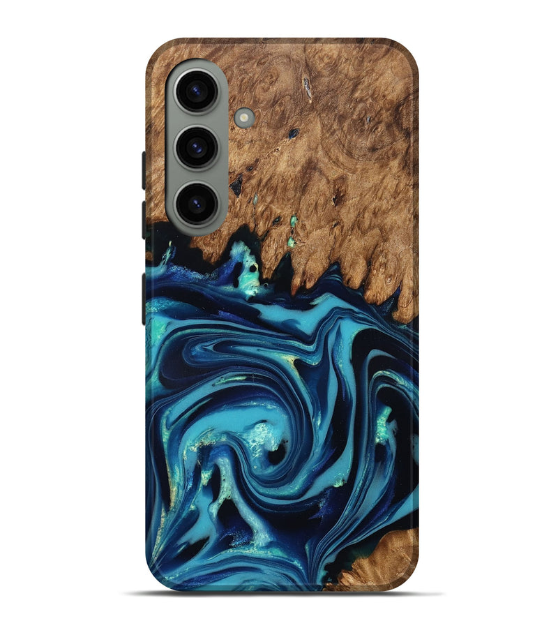Galaxy S24 Plus Wood Live Edge Phone Case - Fallon (Blue, 832195)