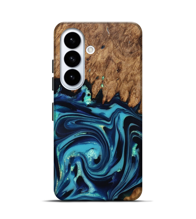 Galaxy S26 Wood Live Edge Phone Case - Fallon (Blue, 832195)