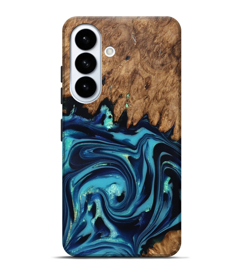 Galaxy S26 Plus Wood Live Edge Phone Case - Fallon (Blue, 832195)
