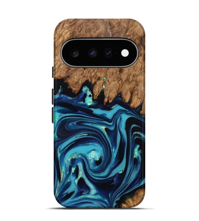 Pixel 11 Wood Live Edge Phone Case - Fallon (Blue, 832195)