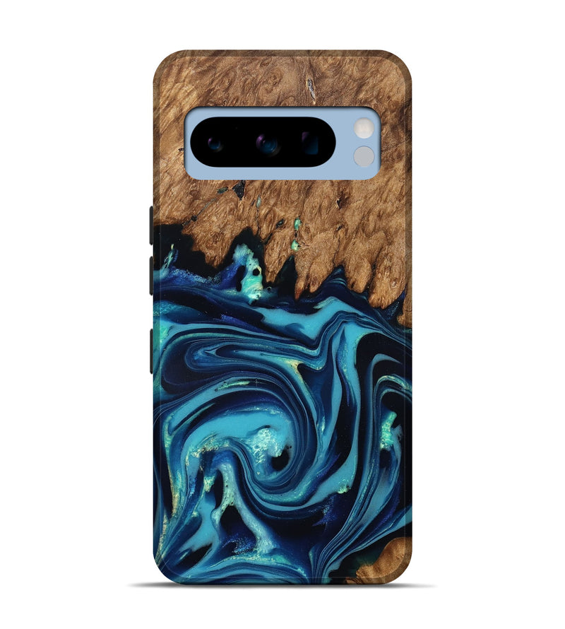 Pixel 8 Pro Wood Live Edge Phone Case - Fallon (Blue, 832195)