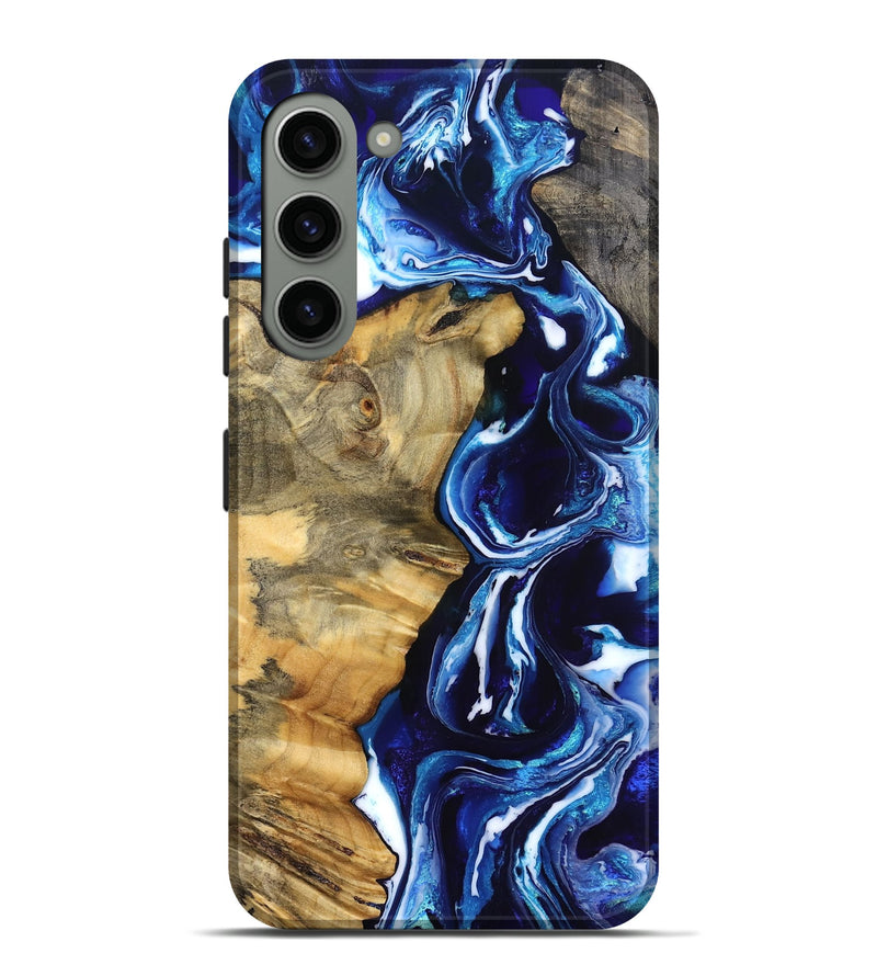 Galaxy S23 Plus Wood Live Edge Phone Case - Kyle (Blue, 832196)