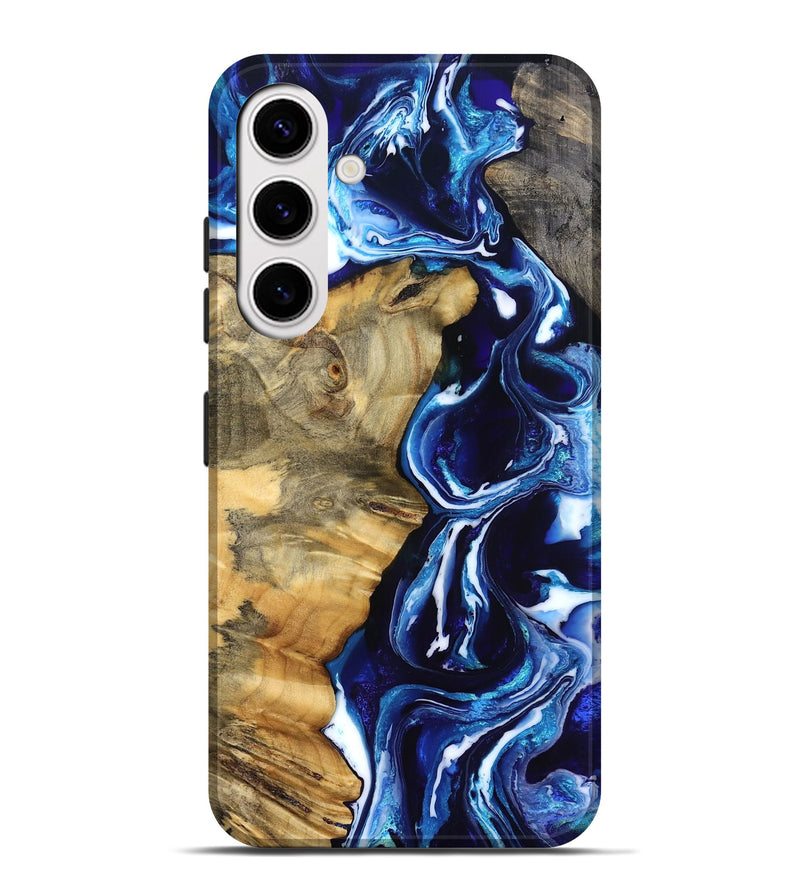 Galaxy S25 Plus Wood Live Edge Phone Case - Kyle (Blue, 832196)