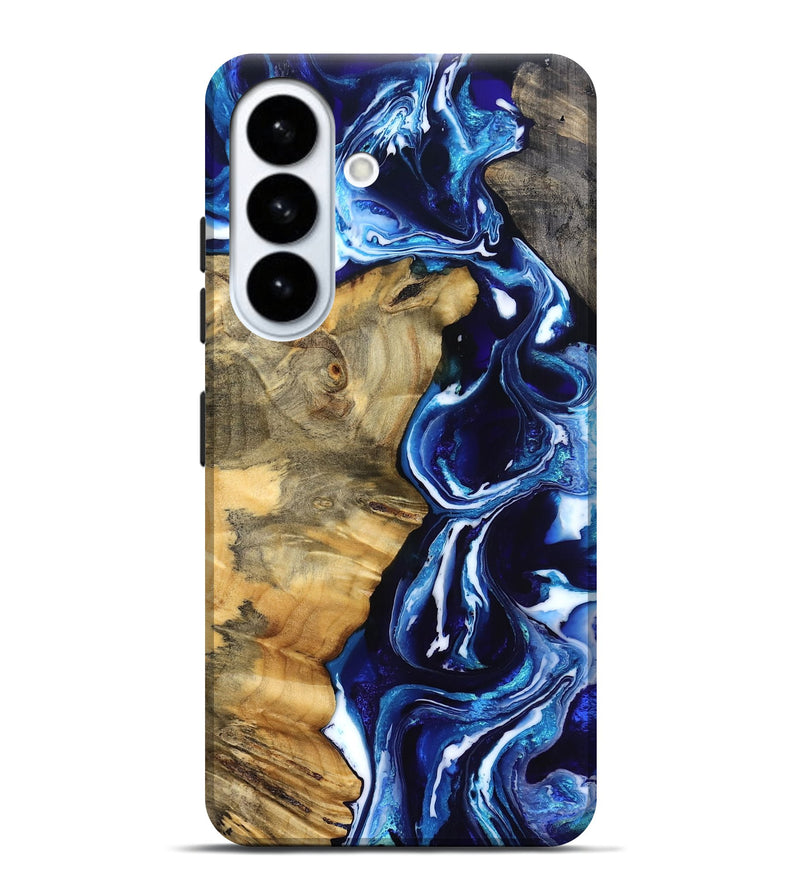 Galaxy S26 Plus Wood Live Edge Phone Case - Kyle (Blue, 832196)