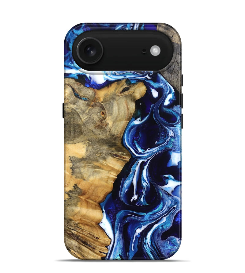 iPhone 17 Air Wood Live Edge Phone Case - Kyle (Blue, 832196)