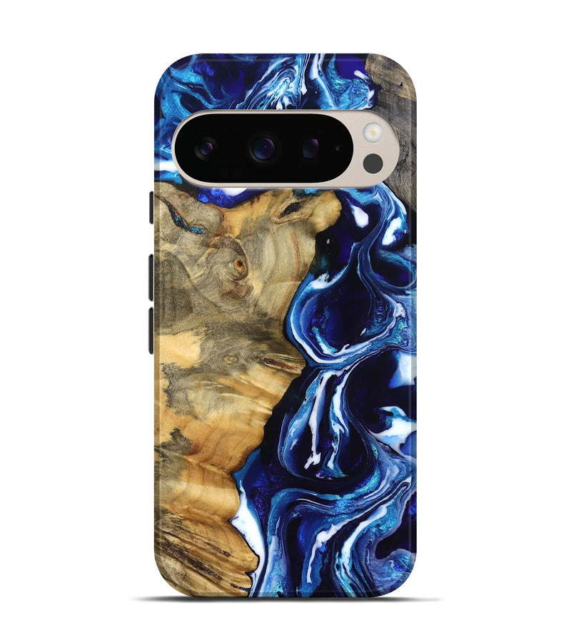 Pixel 10 Pro Wood Live Edge Phone Case - Kyle (Blue, 832196)