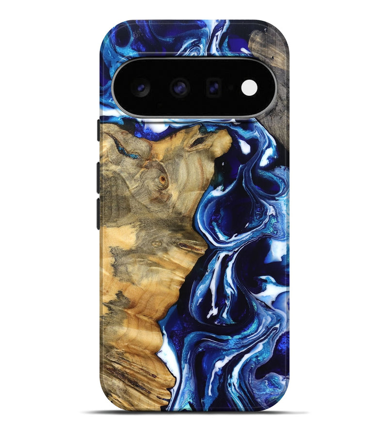 Pixel 11 Pro XL Wood Live Edge Phone Case - Kyle (Blue, 832196)