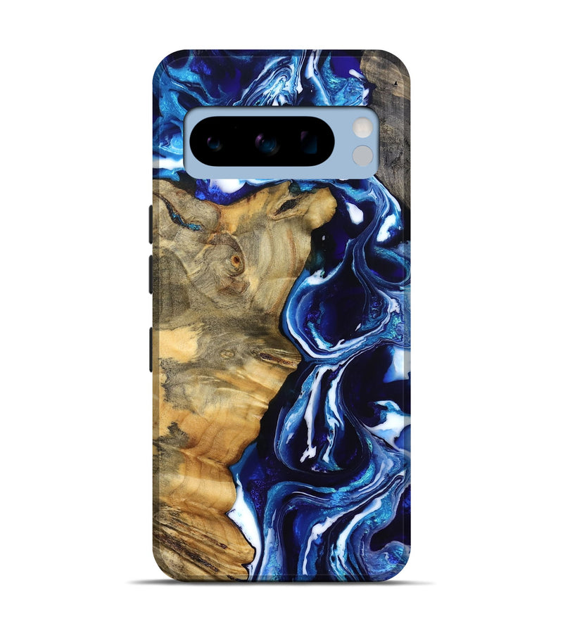 Pixel 8 Pro Wood Live Edge Phone Case - Kyle (Blue, 832196)