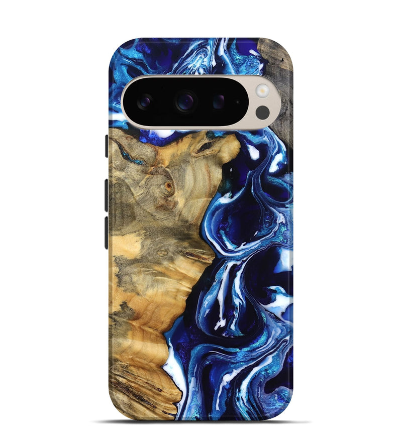 Pixel 9 Wood Live Edge Phone Case - Kyle (Blue, 832196)