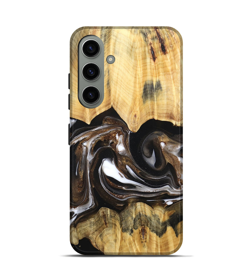 Galaxy S24 Wood Live Edge Phone Case - Lailah (Black & White, 832200)