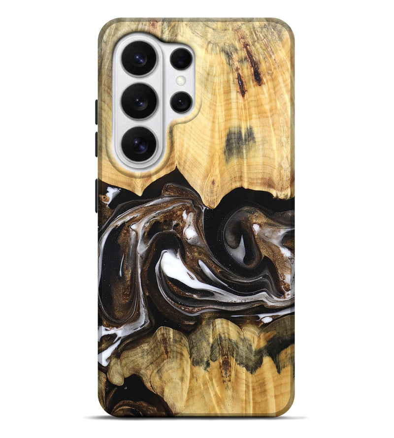 Galaxy S26 Ultra Wood Live Edge Phone Case - Lailah (Black & White, 832200)