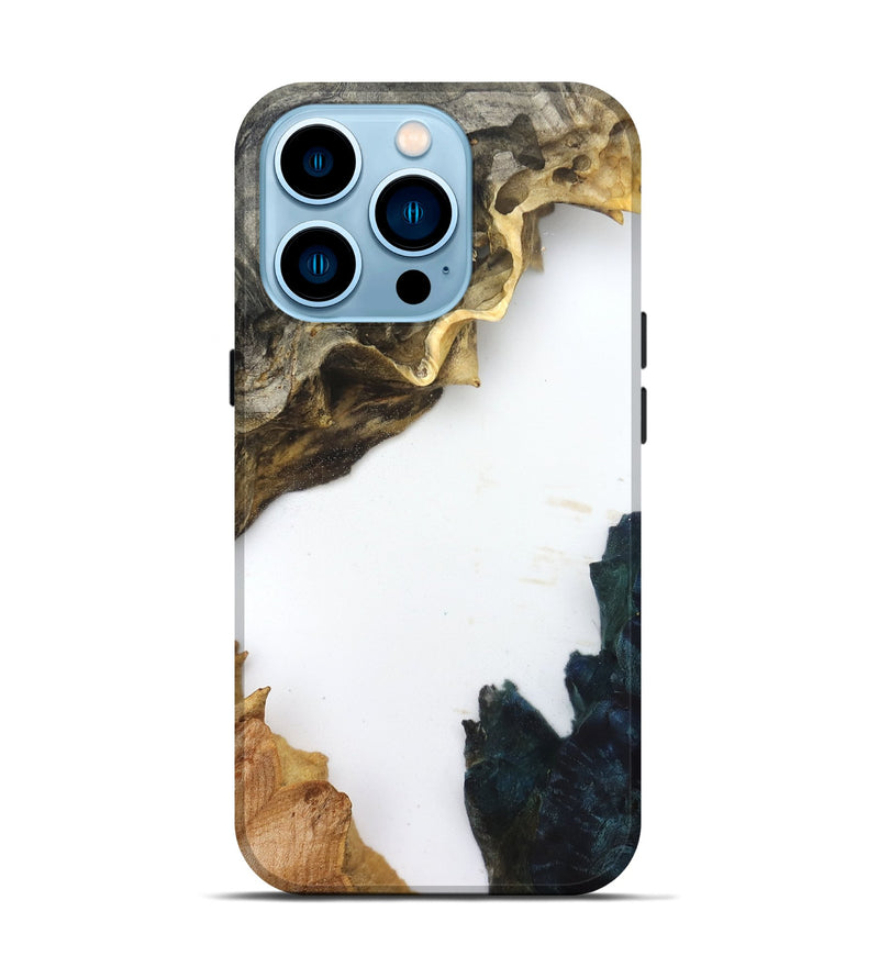 iPhone 14 Pro Wood Live Edge Phone Case - Galilea (Clear, 832201)