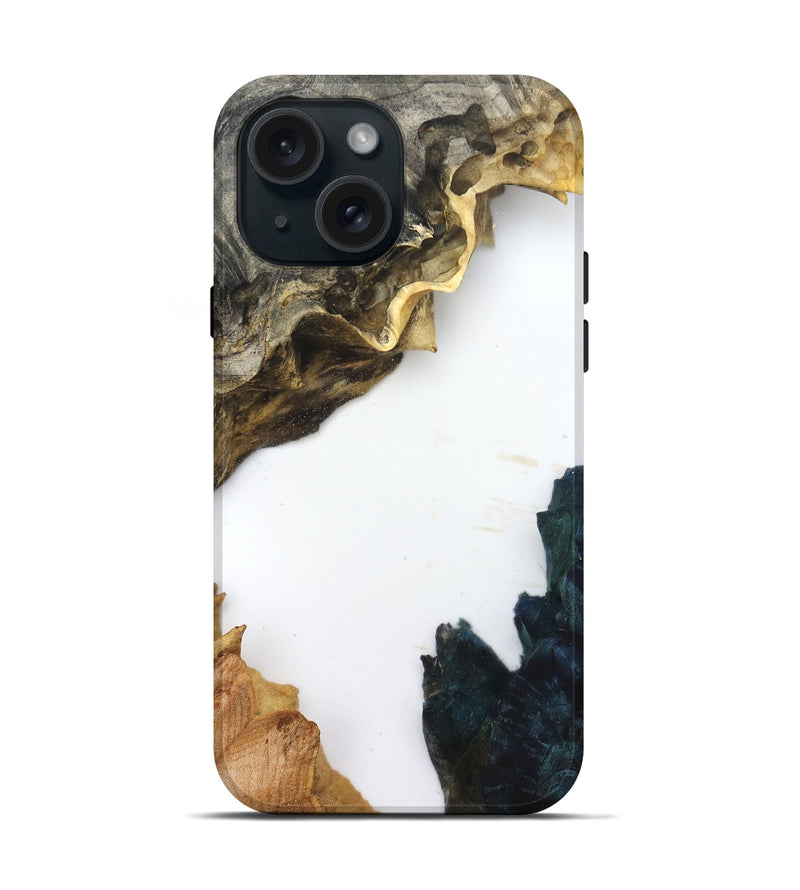 iPhone 15 Wood Live Edge Phone Case - Galilea (Clear, 832201)