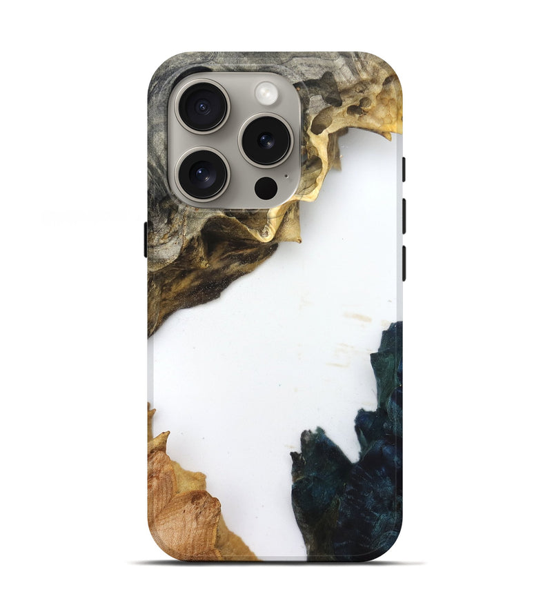 iPhone 16 Pro Wood Live Edge Phone Case - Galilea (Clear, 832201)