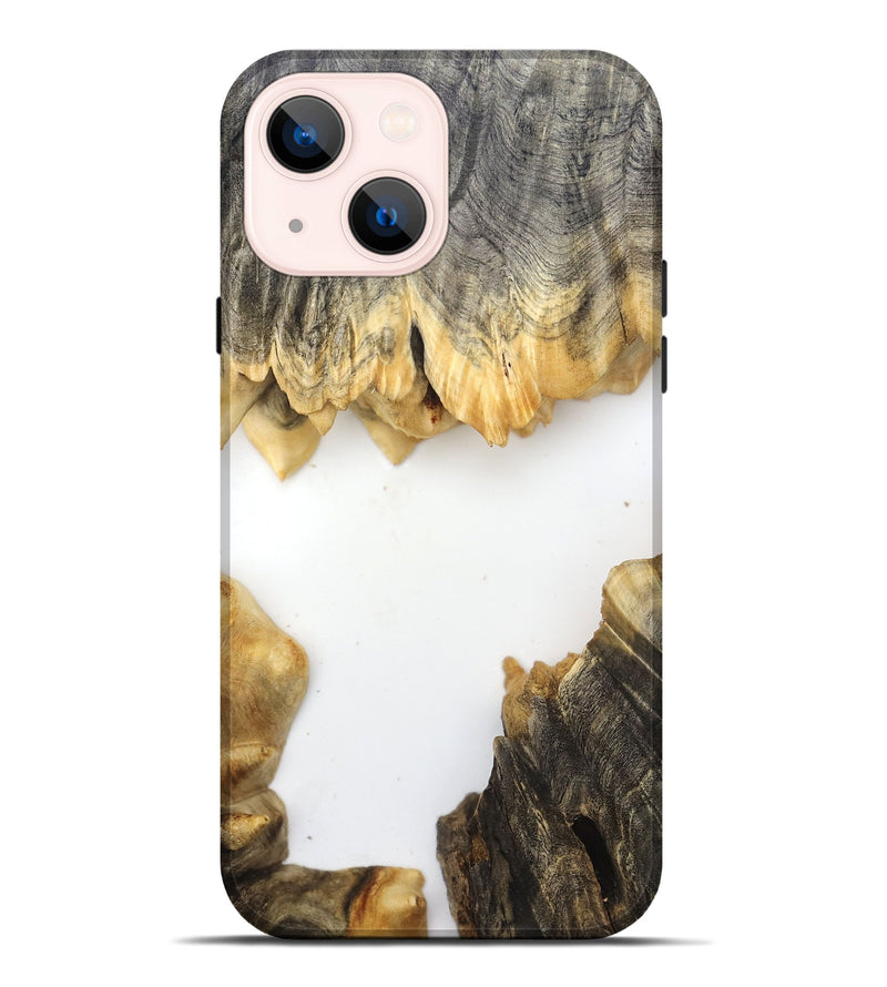 iPhone 14 Plus Wood Live Edge Phone Case - Orval (Clear, 832202)