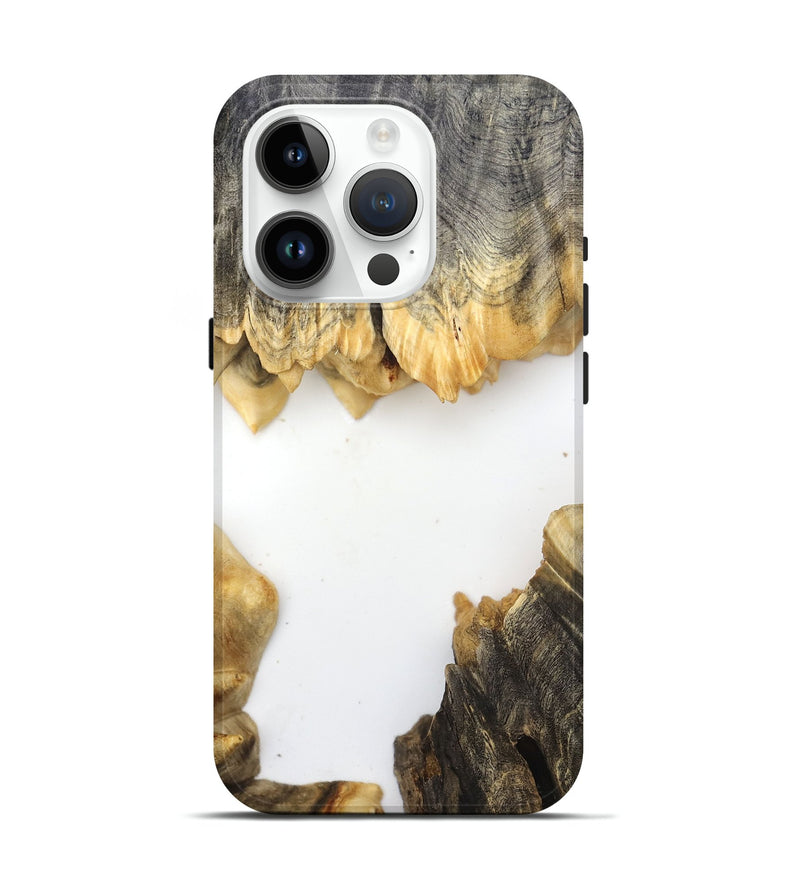 iPhone 15 Pro Wood Live Edge Phone Case - Orval (Clear, 832202)